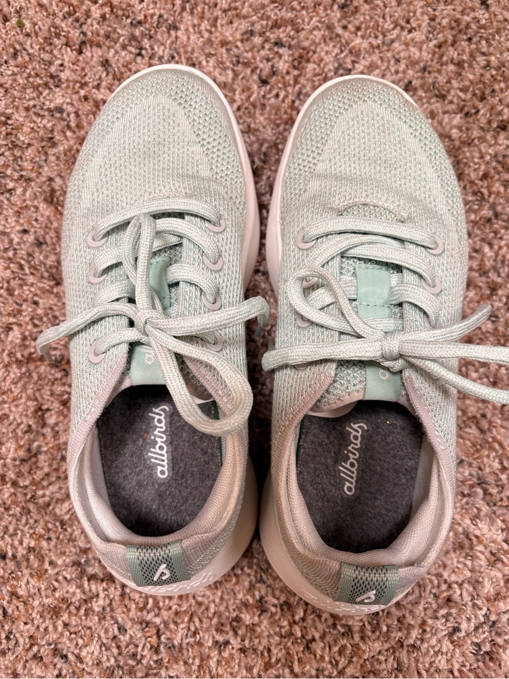 Allbirds Women’s Mint Green Knit Sneakers 7.5